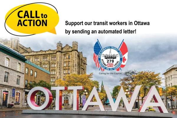 Local 279 Letter campaign to Ottawa Mayor and City Council