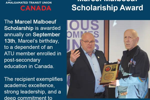 Marcel Malboeuf Scholarship Award