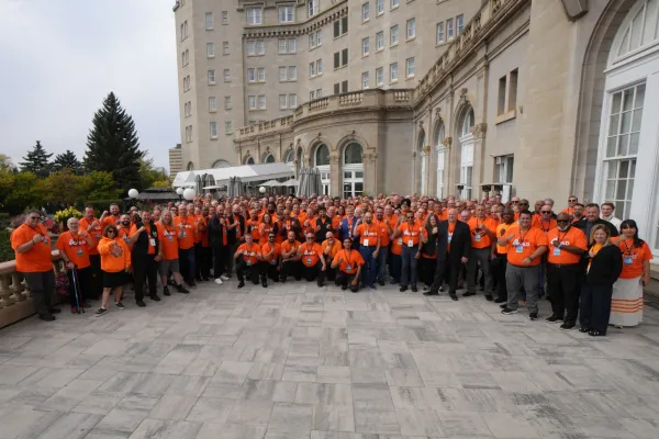 ATU Canada Conference group photo wearing orange shirts on National Day for Truth and Reconciliation in Canada