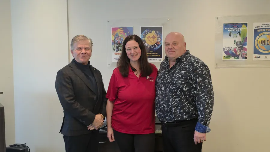ATU President John Di Nino and IVP Manny Sforza welcomes newly appointed Western Rep Crystal Hanley
