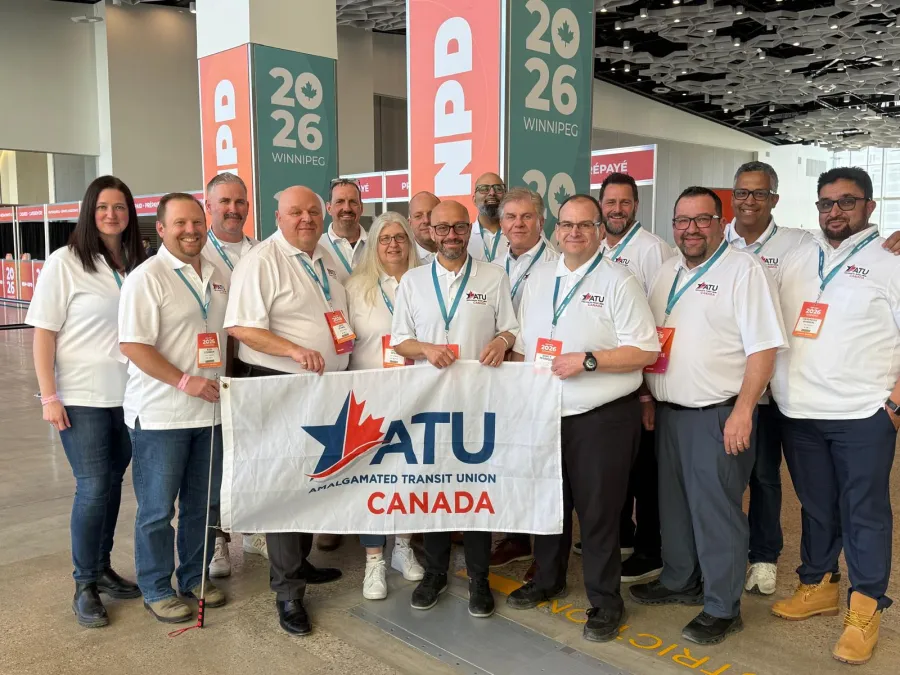 ATU Executive Board and ATU Delegates from across Canada, led by ATU Canada President John Di Nino attend the NDP Federal Leadership Convention