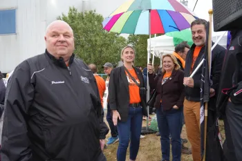 Common Front: ATU Canada President John Di Nino, OFL President Laura Walton, CLC President Bea Bruske, and AFL President Gil McGowan